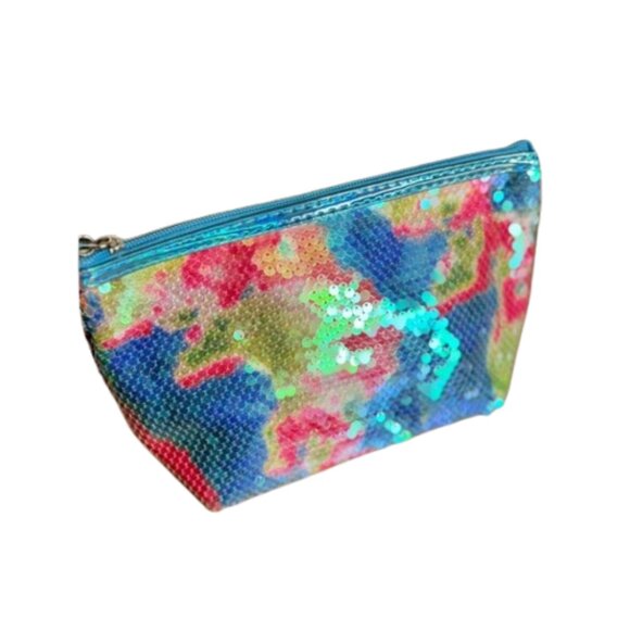 294. Sequined Tie-dyed Cosmetics Bag - Picture 1 of 6